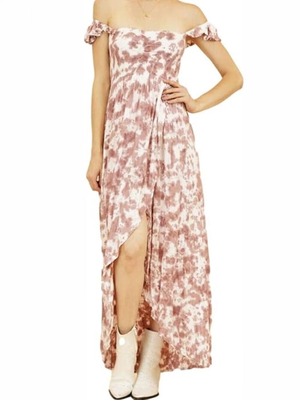 Tiare Hawaii Paradise Maxi Dress Mesa Rose Smocked Boho One Size